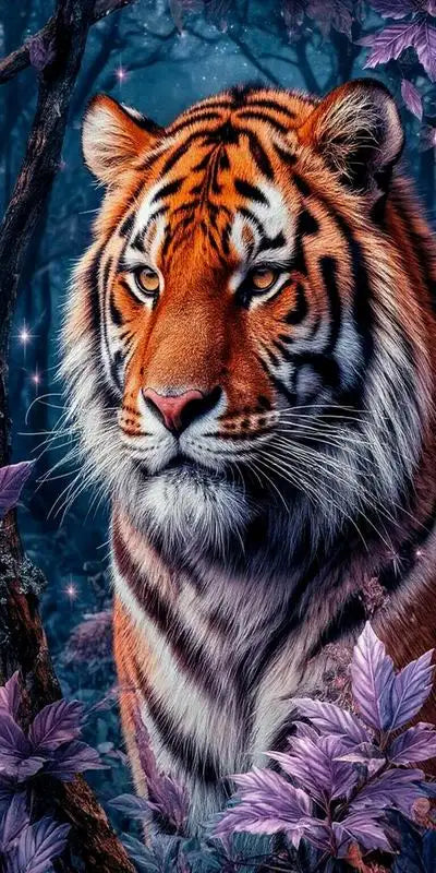 Forest Tiger Large Size DIY Diamond Arts Painting Animals Big Cat Full Square Round Drill Mosaic Embroidery Picture