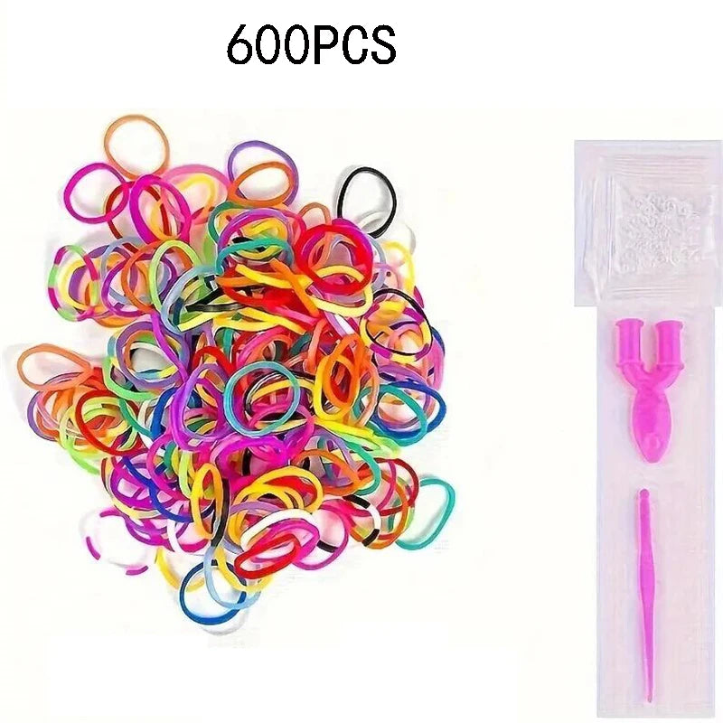 600pcs Rubber Bands Creative Bracelet Making Kit DIY