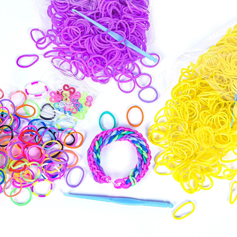 Bracelet Making Kit with Crochet Hook DIY Rubber Band Woven Bracelet