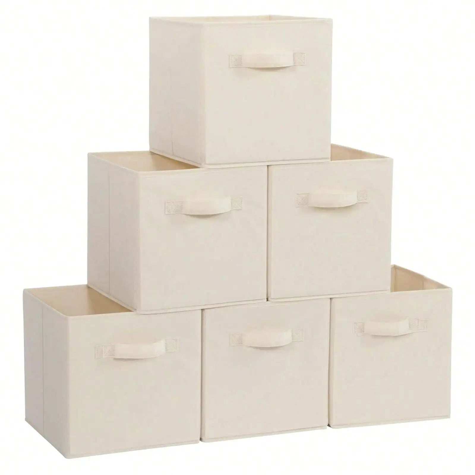 3/6-Pack Collapsible Fabric Cube Storage Box for arts and craft supplies