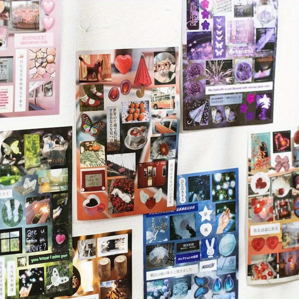 80pcs Vintage Die-Cut Sticker BookJunk Journals & DIY Crafting