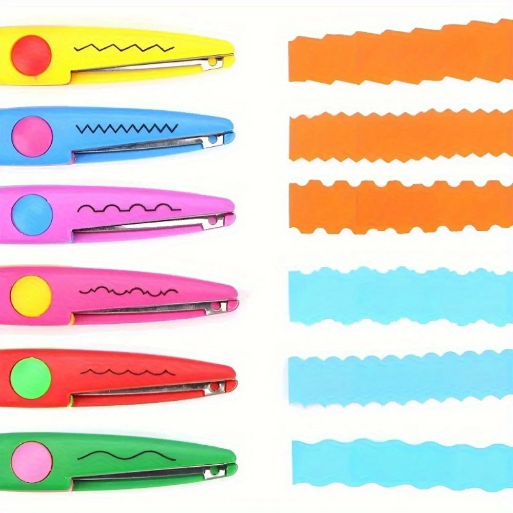 6 Pattern Scissors Set,  Safe Craft Scissors for Scrapbooking, Photos & DIY Projects