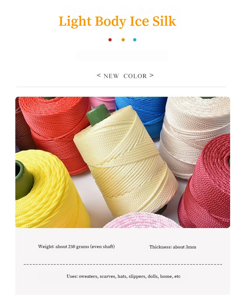 DIY Hand-Woven  Craft Rope Hollow Wool Crocheting Cushion