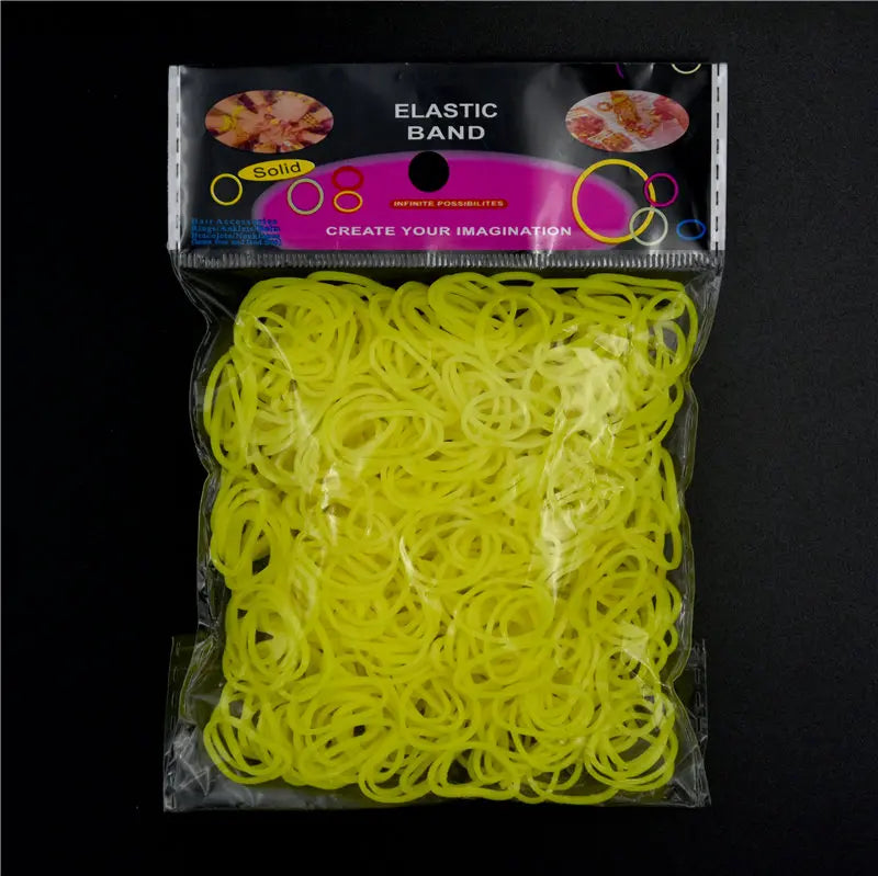 New Loom Rubber Bands Bracelet for Kids or Hair Rainbow Rubber Loom Bands