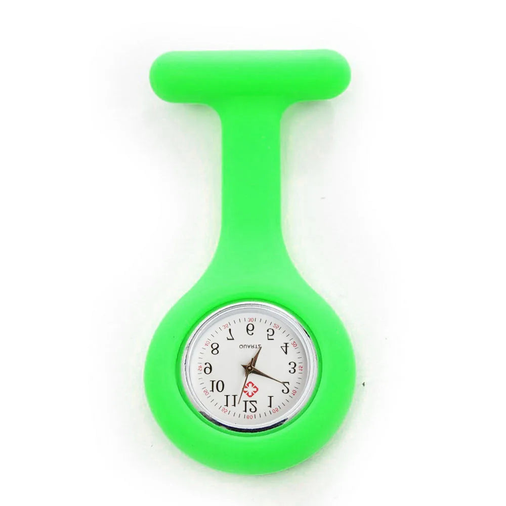 Silicone Nurse Watch Pocket Watches Mini Cute Medical Watch Lockable Pins Nurse Clip Watch Women Men Hanging Quartz Watches