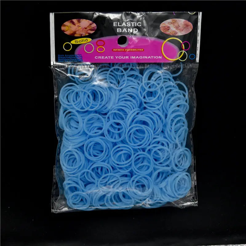 New Loom Rubber Bands Bracelet for Kids or Hair Rainbow Rubber Loom Bands