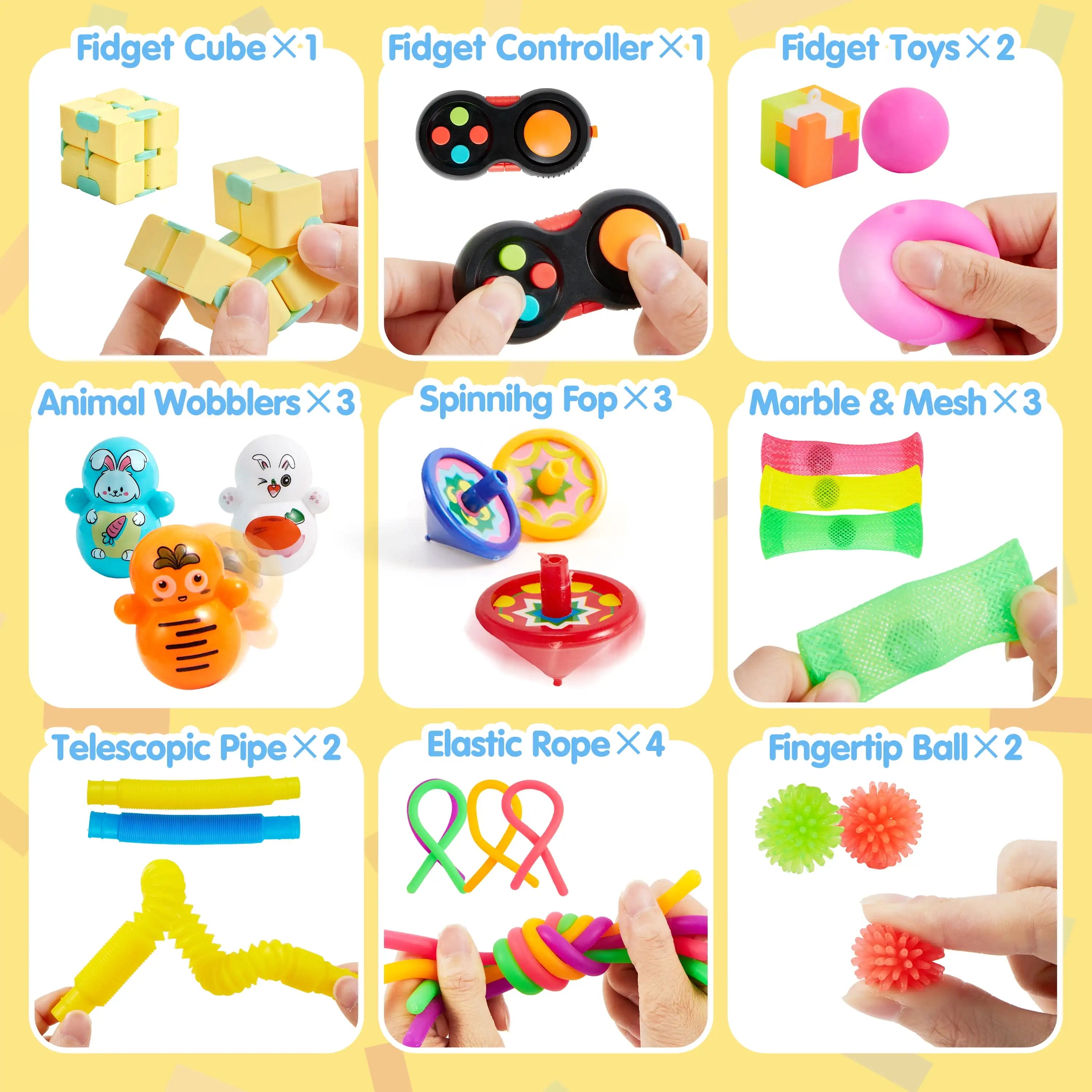 60 Pack Party Gifts Fidget Toys Adults Treasure Box Toys Classroom Prizes Stress Relief Gifts
