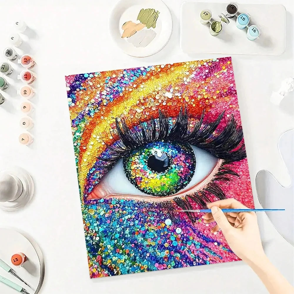 Colorful Eye Paint By Numbers For Adult