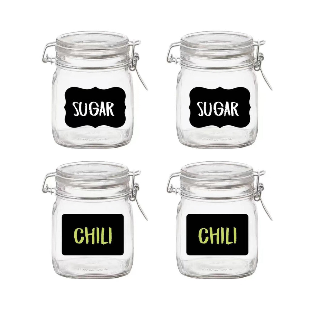 36pcs Write-On Stickers&Pen Set, Adhesive Labels for Kitchen, School,Office,Storage Boxes,Waterproof & Erasable,Irregular Shapes