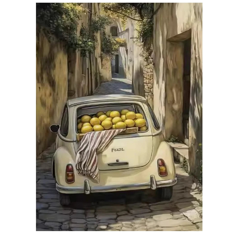 5d DIY New Arrival Diamond Painting Stitch Olive Leaf and Lemon Full Diamond Mosaic Embroidery Italian Minimalism Home Decor