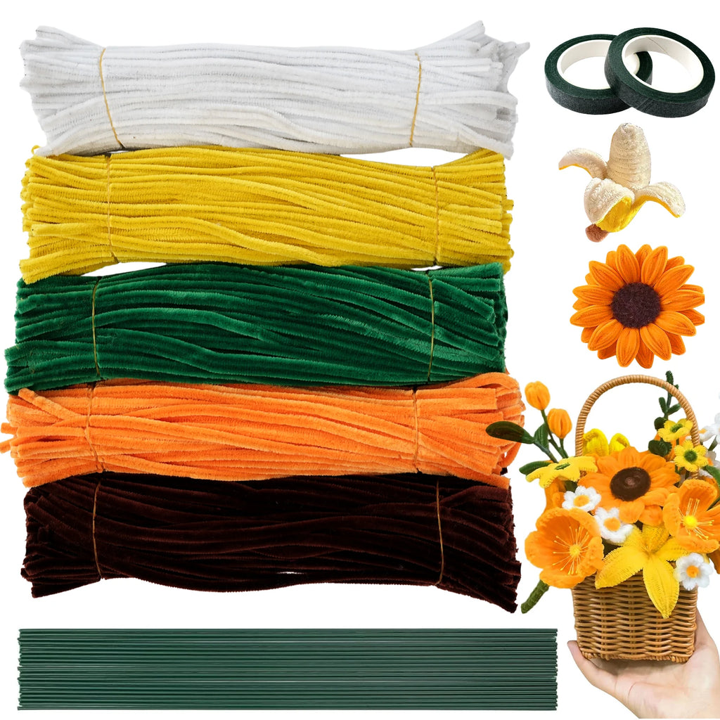 500pcs Pipe Cleaners Chenille Stems
