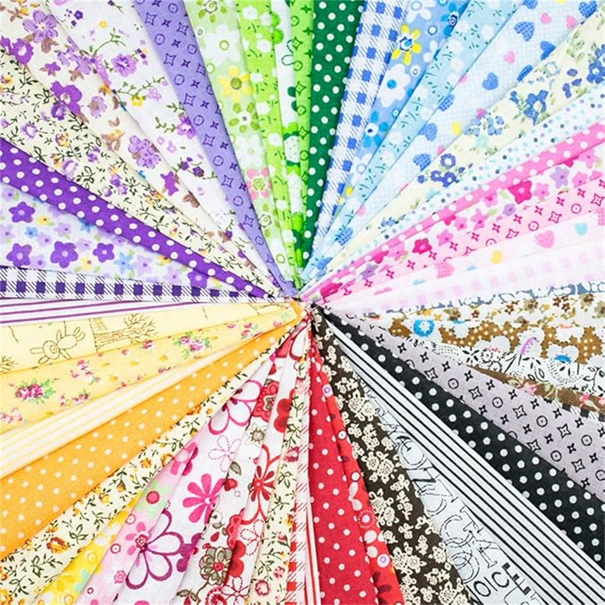 300PCS10*10cm Squares Cotton Craft Fabric Cloths for DIY