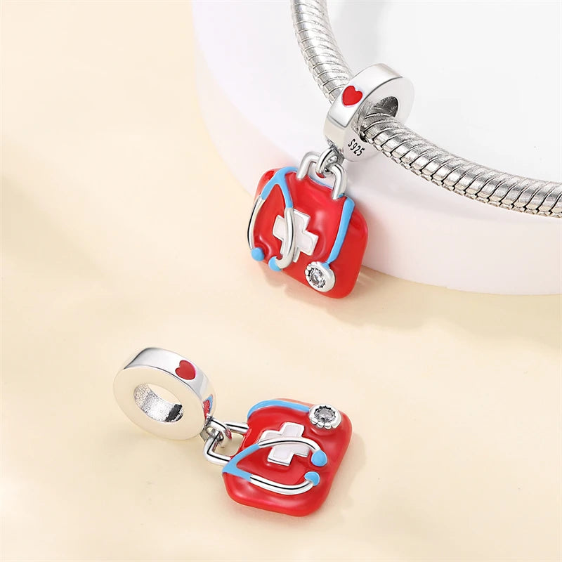 Original 925 Sterling Silver Charm Beads Medical Series
