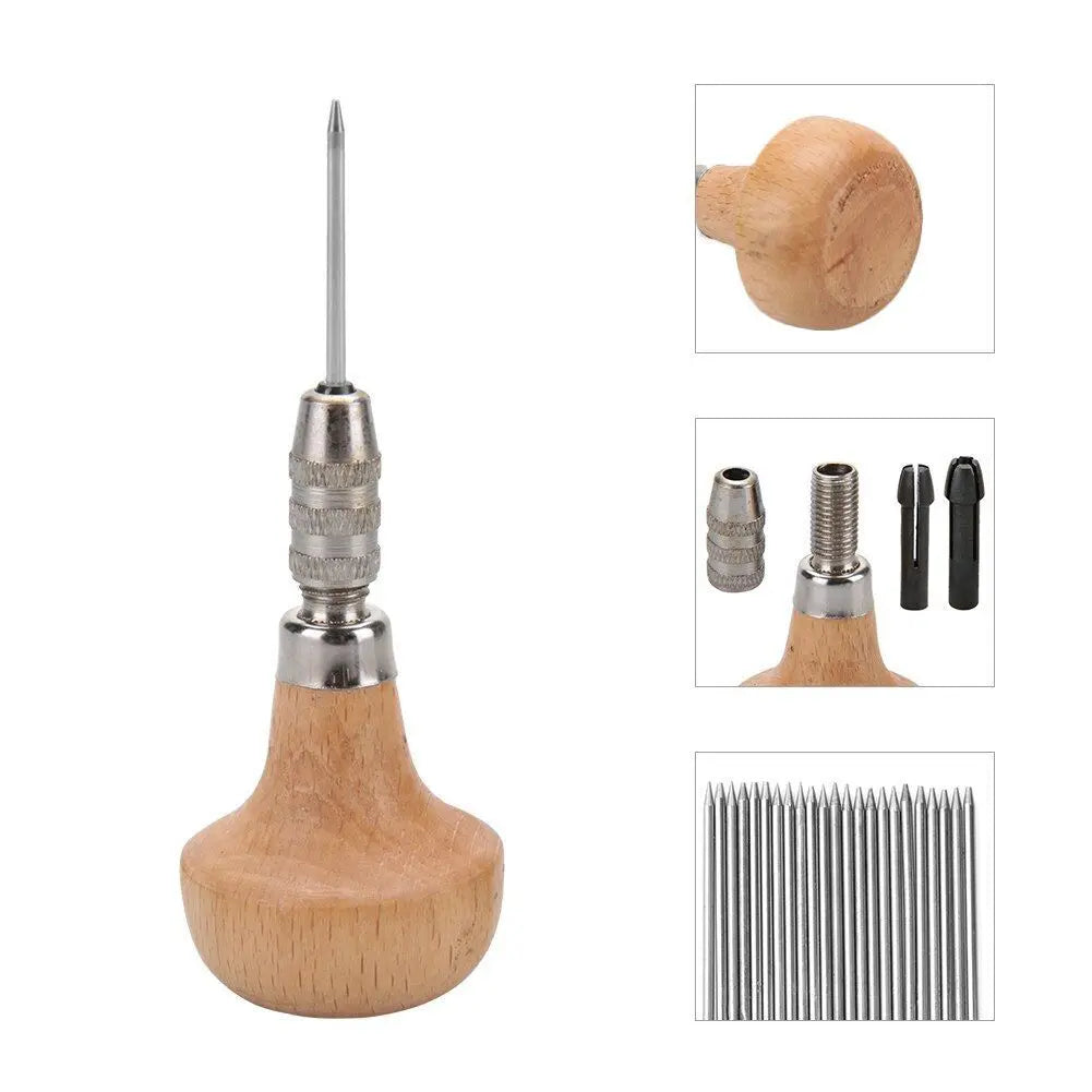23Pcs/set Beading Tool Diamond Stone Pearl Grain Wood Handle