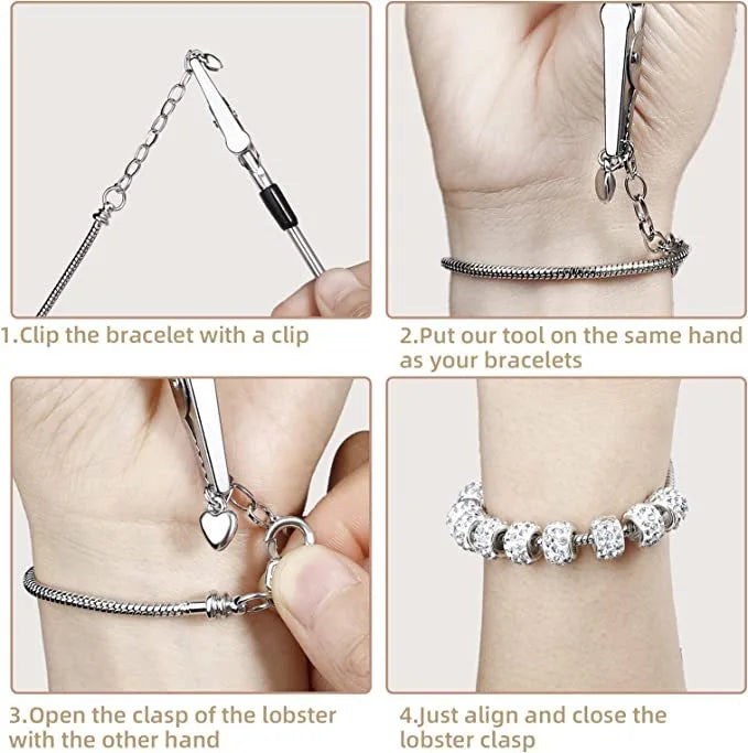 20 Pcs Serpentine Design Pendant Bracelets with Metal Toothed Alligator