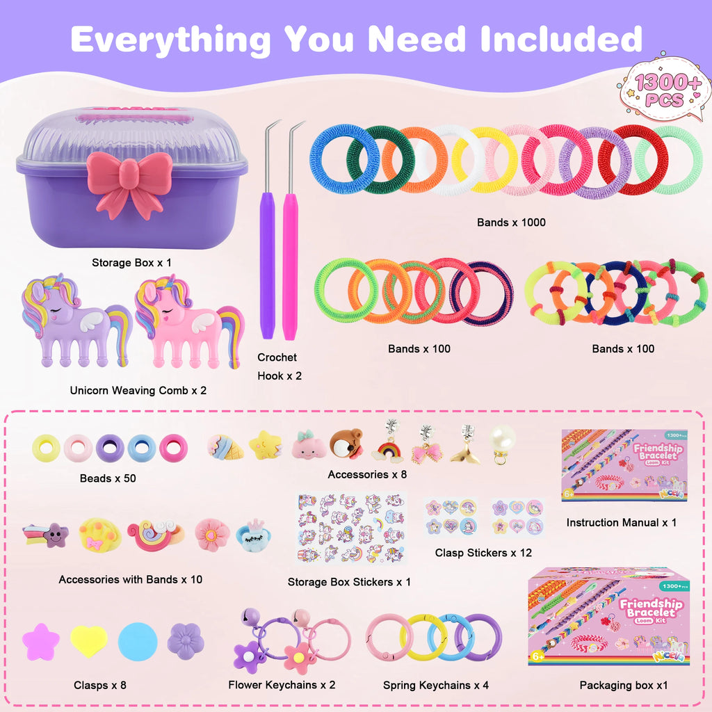 Bracelet Making Kit for Girls Rubber Band Friendship Bracelet