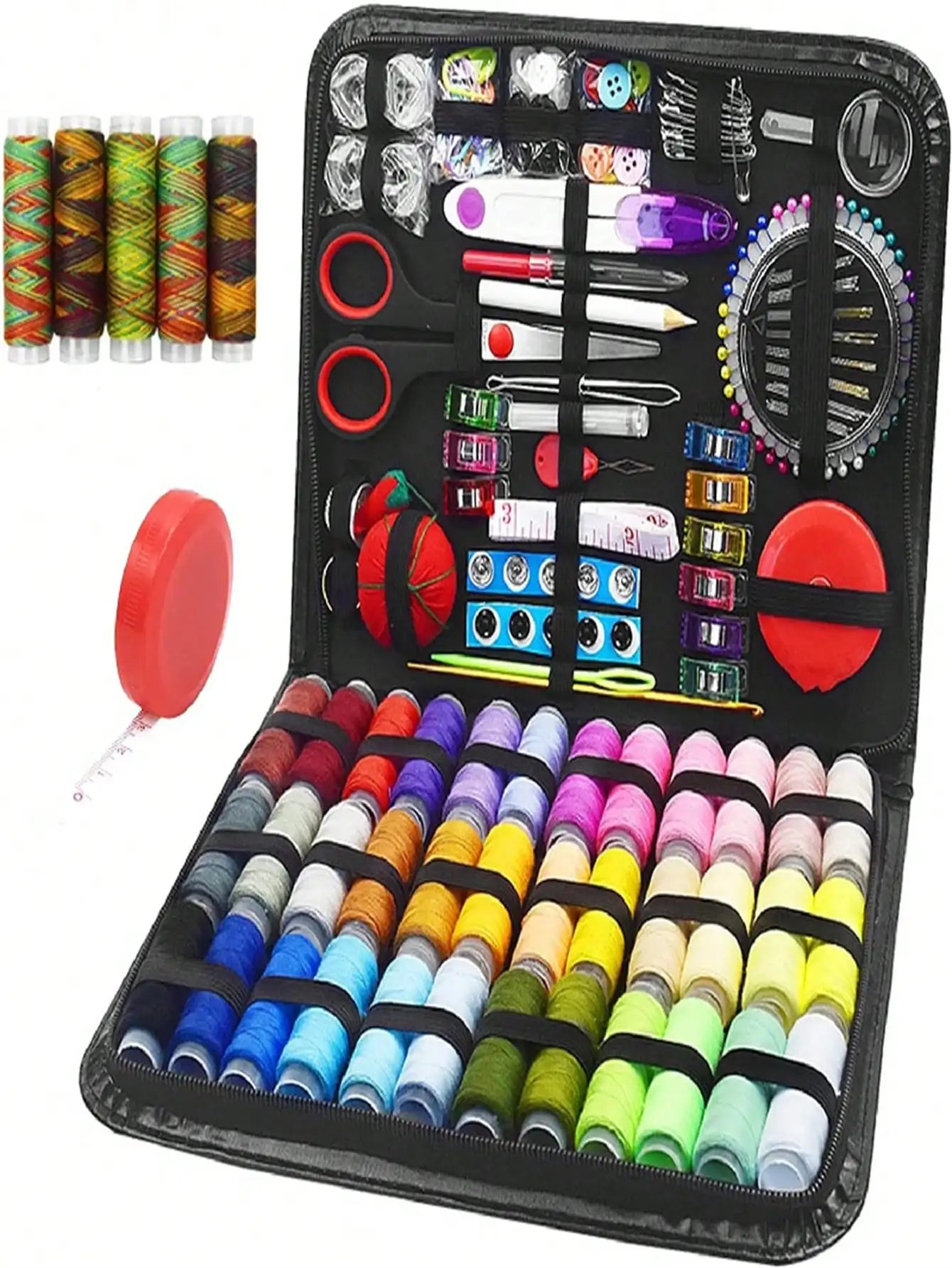 229pcs Sewing Kit with Threads & Needles - Household Embroidery & Cross Stitch Supplies Gift