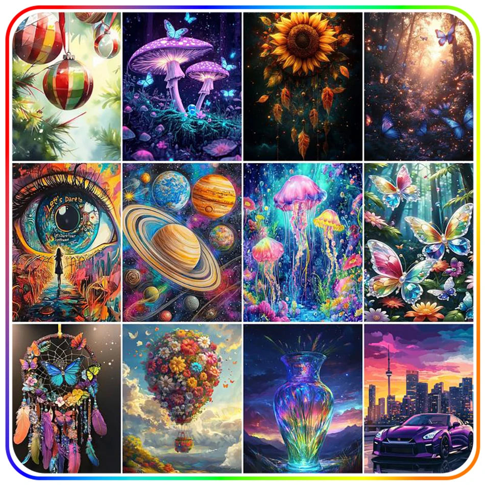 Diamond Painting Kits, Abstract object scenery, Drawings with Diamonds.