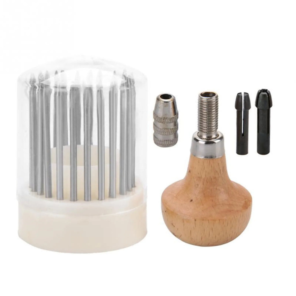 23Pcs/set Beading Tool Diamond Stone Pearl Grain Wood Handle