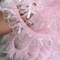 1 Colorful Embroidery Lace DIY Ladies Wedding Dress ,Clothing, Fabric ,Cradle ,