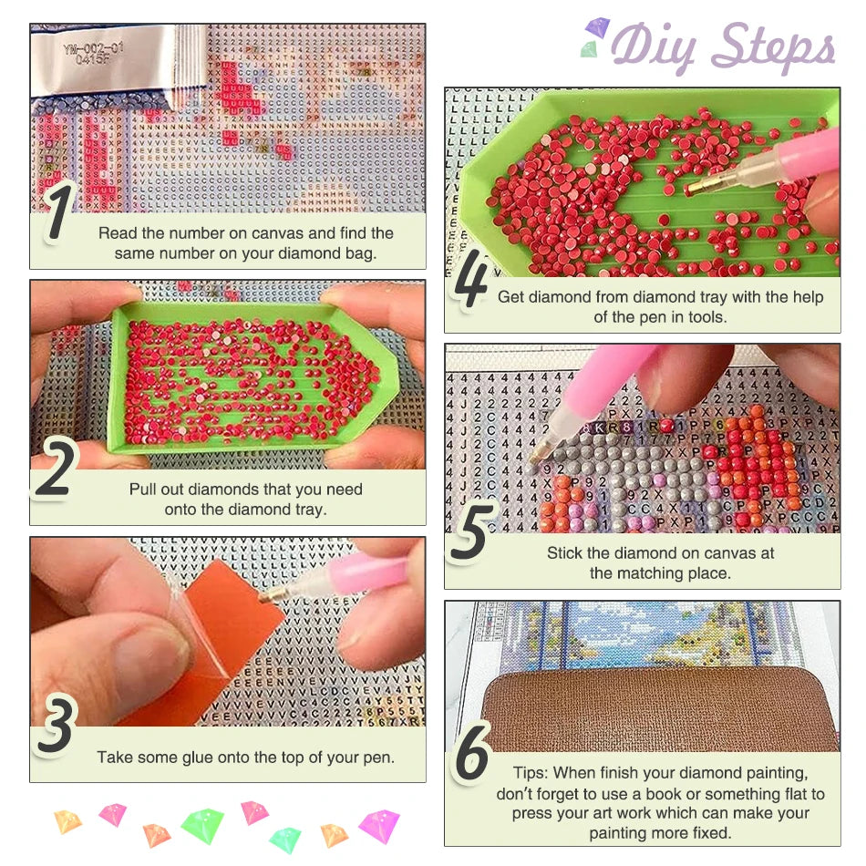 Diamond Painting Kits, Abstract object scenery, Drawings with Diamonds.