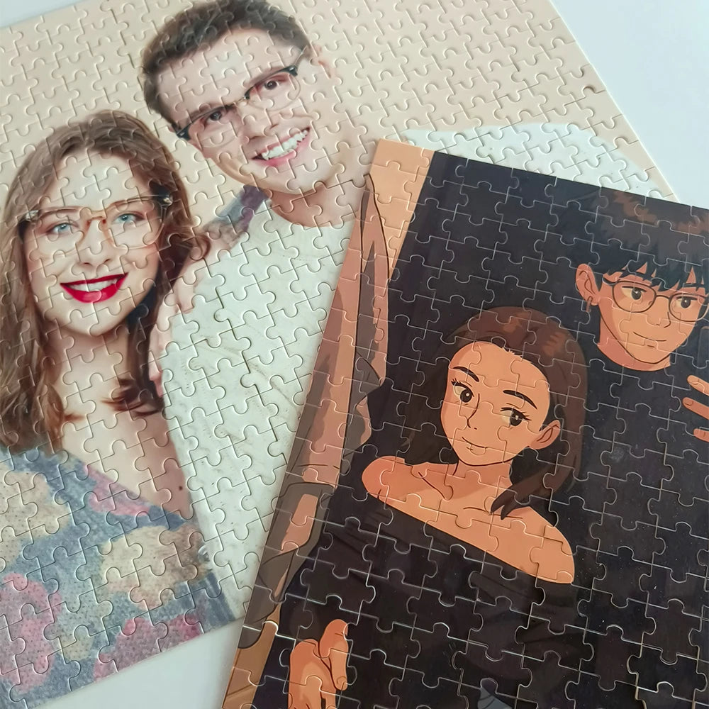 【Custom Framed Wooden Puzzles, Custom Graduation Photo Puzzles as Gifts, Personalized, Multiple Color Sizes Wooden Frames, Gifts