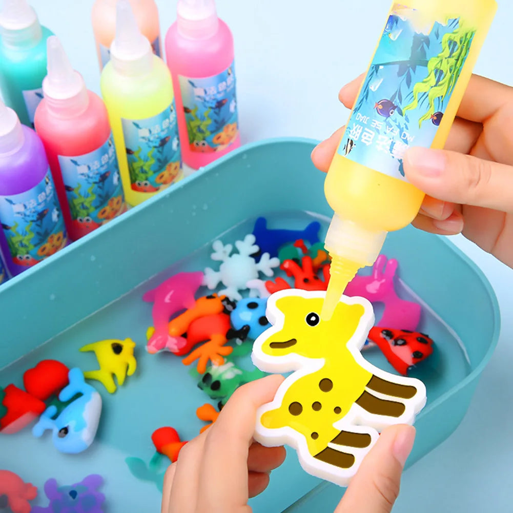 DIY Magic Water Kids Handmade Craft Painting Stickers Fairy Gel Ocean MoldEducation