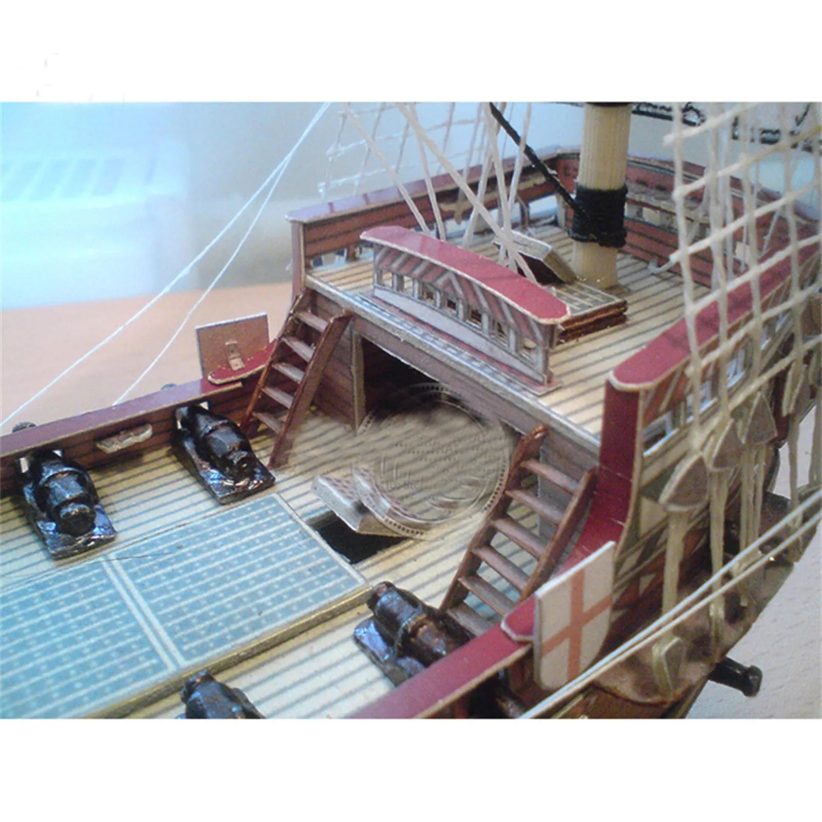 Paper boat model DIY battleship paper model sailboat model Unassembled Kit