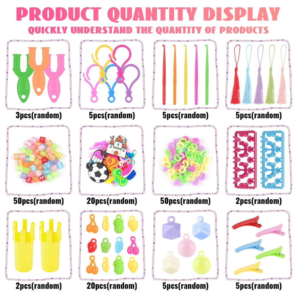 DIY Rubber Band Twist Loom Set, , Friendship Bracelet Maker Craft Kit