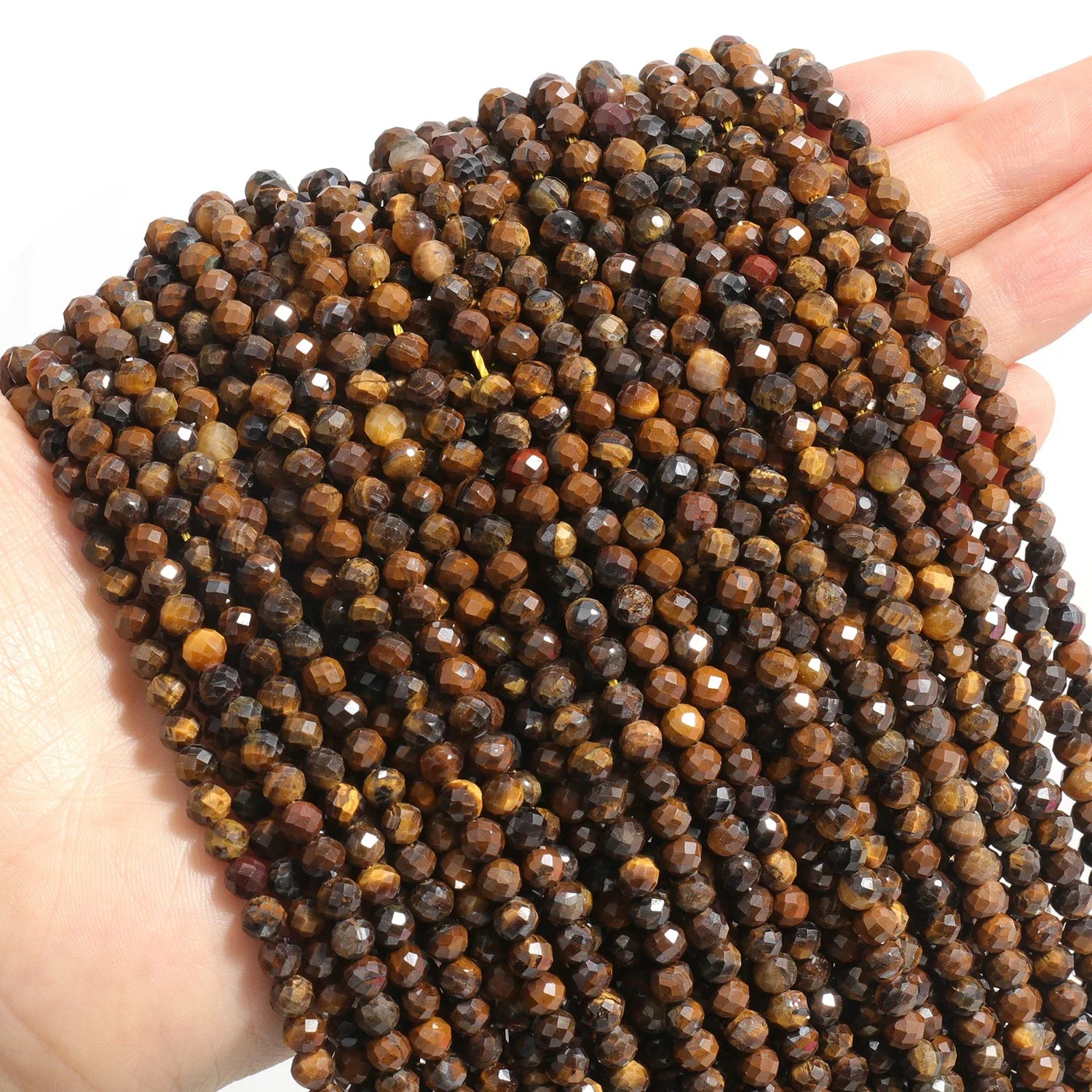 Faceted Natural Stone Beads Faceted Amazonite Aquamarine Opal Labradorite Loose Spacer Bead
