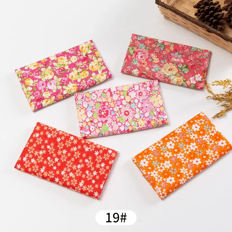 5Pcs/Set 25cmX25cm  Quilting Cloth Patchwork Needlework Handmade DIY Material