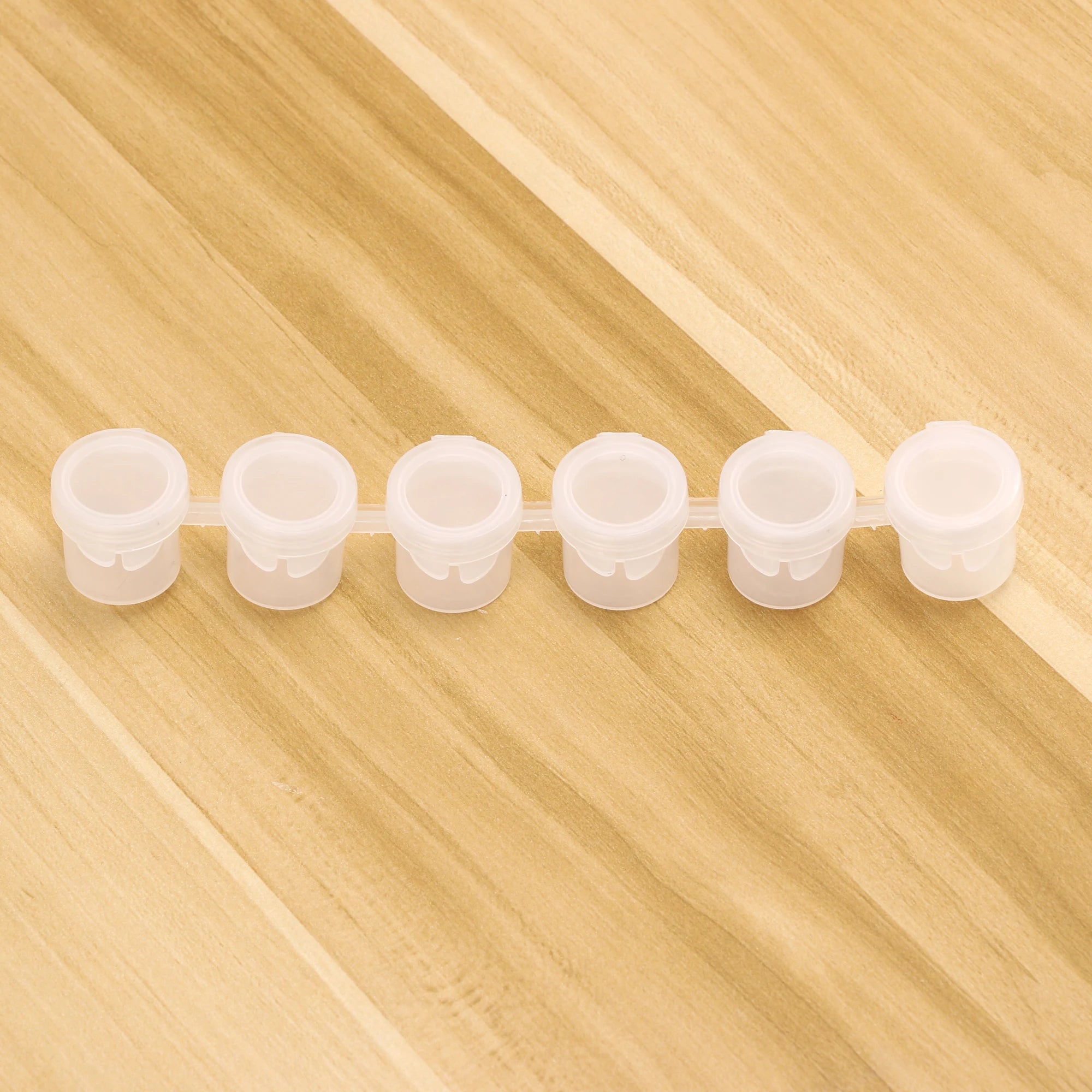 10Strips Empty Paint Pot Empty Acrylic Mini Container