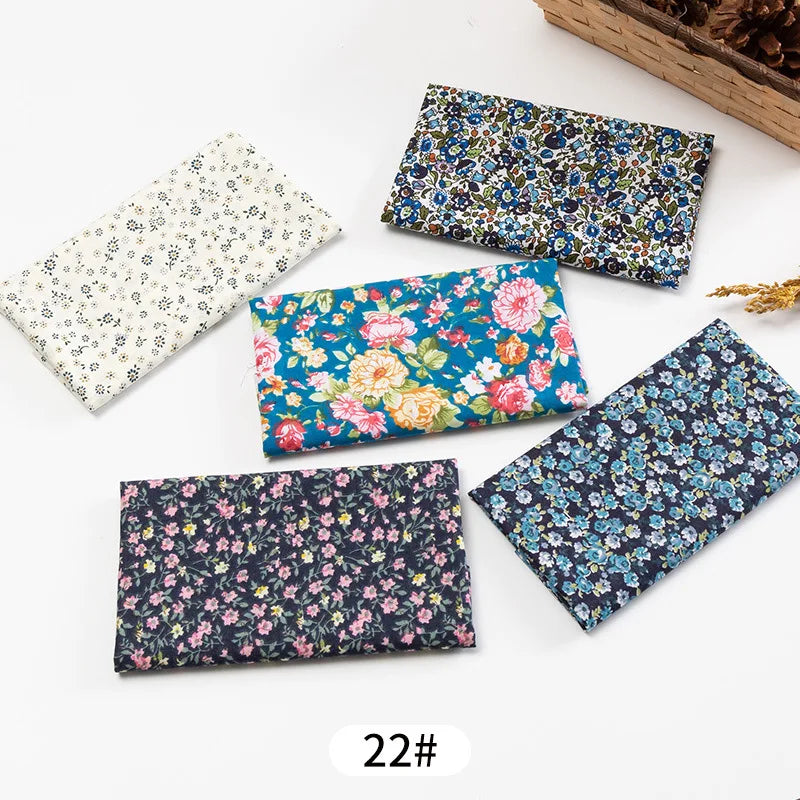 5Pcs/Set 25cmX25cm  Quilting Cloth Patchwork Needlework Handmade DIY Material