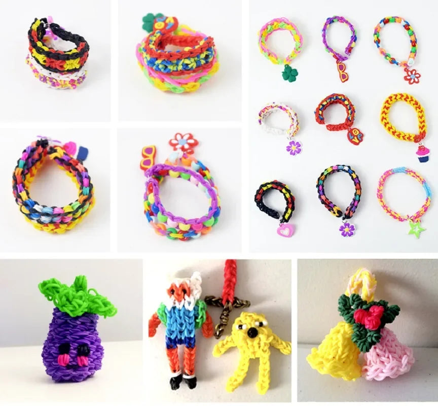 600Pcs Fluorescent Glow Luminous Bracelets DIY Rubber Loom Bands