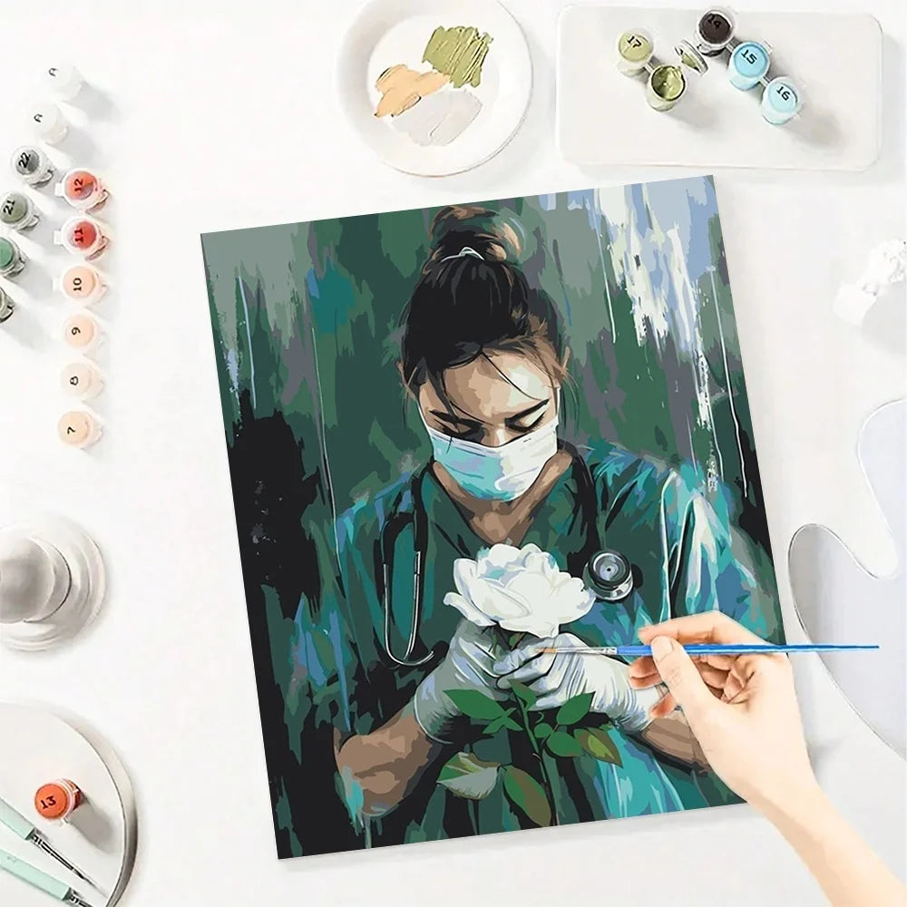 Woman's Pray Diy Art Paint By Numbers For Adult