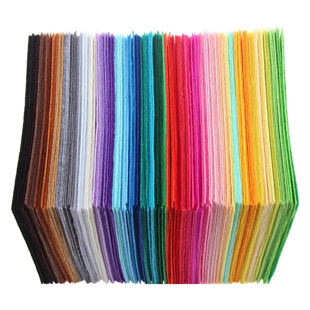 40pcs Felt Fabric DIY Crafts 10x10cm Felt Sheets Patchwork