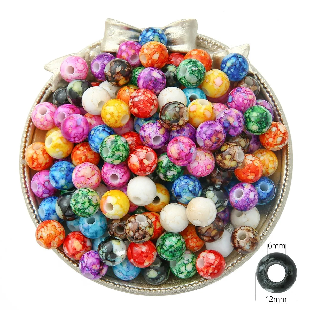 20pcs Dual Color  Stone Shape Loose Spacer Beads for DIY Jewelry