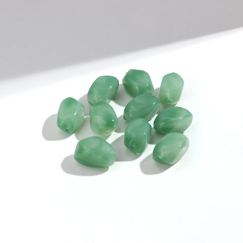 20pcs Dual Color  Stone Shape Loose Spacer Beads for DIY Jewelry