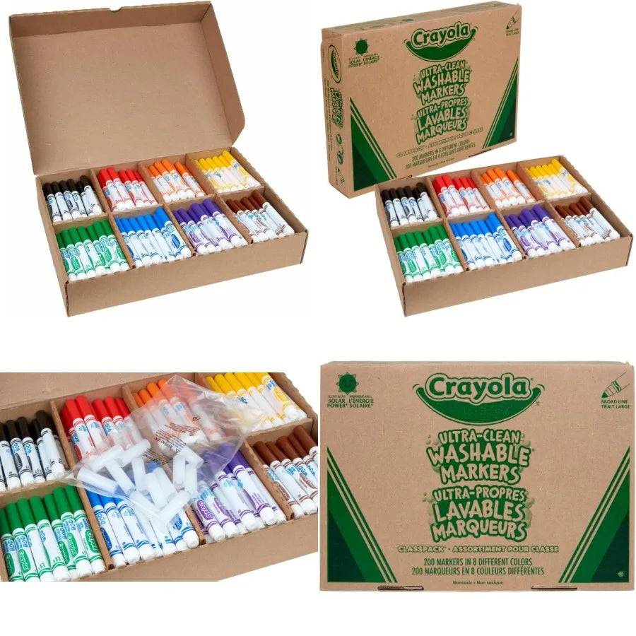 Washable Markers - 200ct Bulfor 8 Assorted Colors