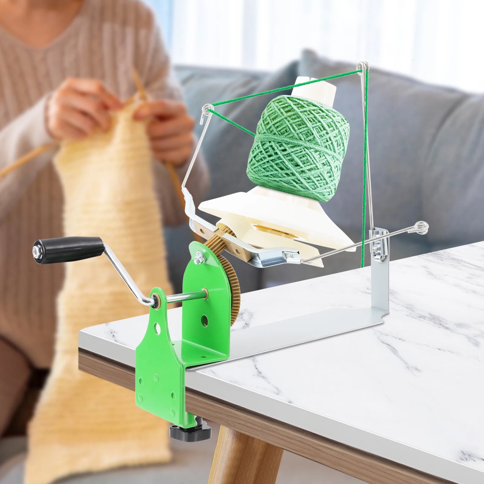 Large Capacity Yarn Winder, Hand Operated Yarn Baller