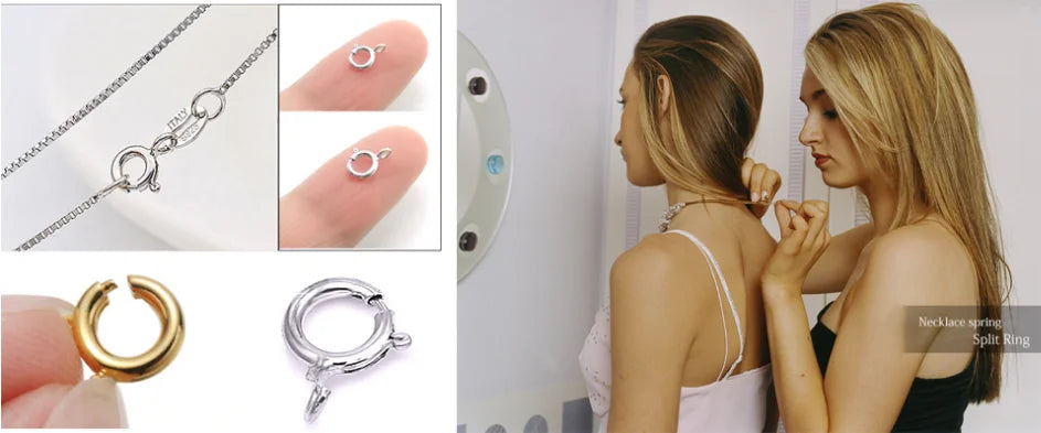 50-100pcs/lot 50mm 70mm  Necklace Extension Chain Bulk Bracelet Extended Chains Tail Extender