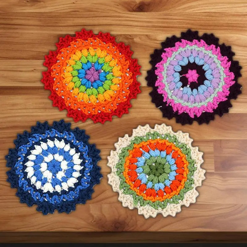 Crochet Set Crochet Kit For Beginners Coaster, With Crochet Yarns