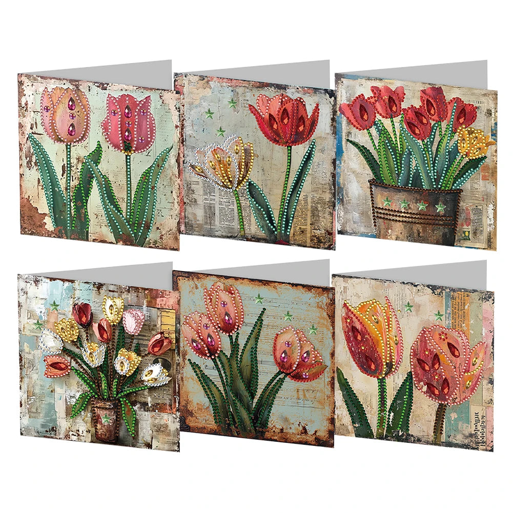 DIY Christmas Greeting Cards 12pc Diamond Painting Kits