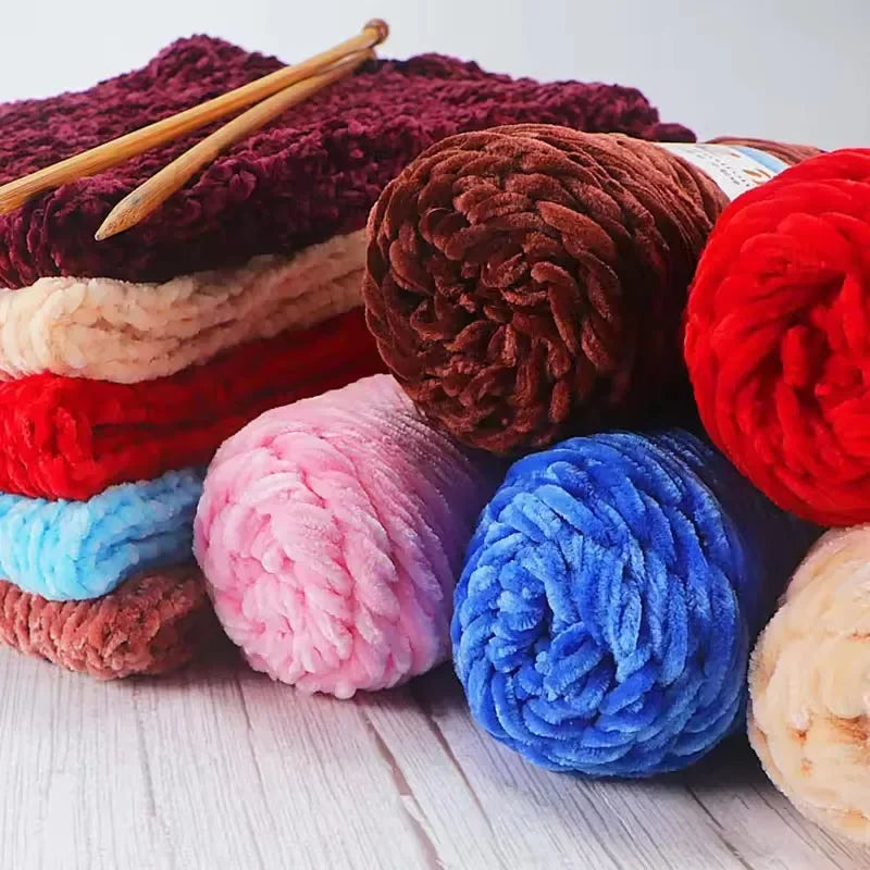 Thick Chenille Velvet Yarn 100g/Roll