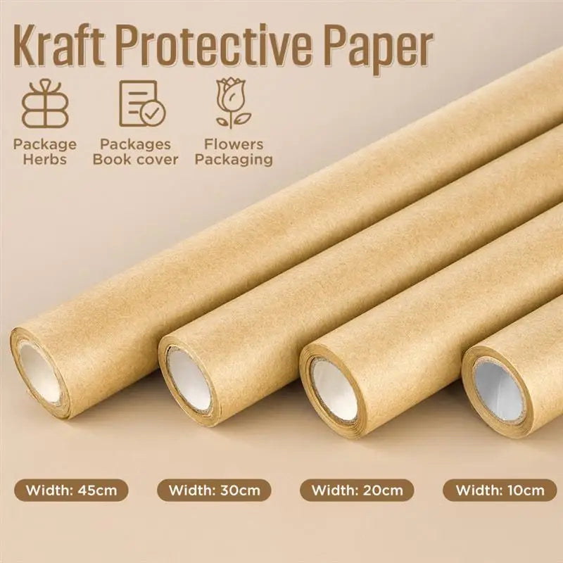 1 Roll 10M 10/30/40/45cm Of Kraft Paper Rol Wrapping