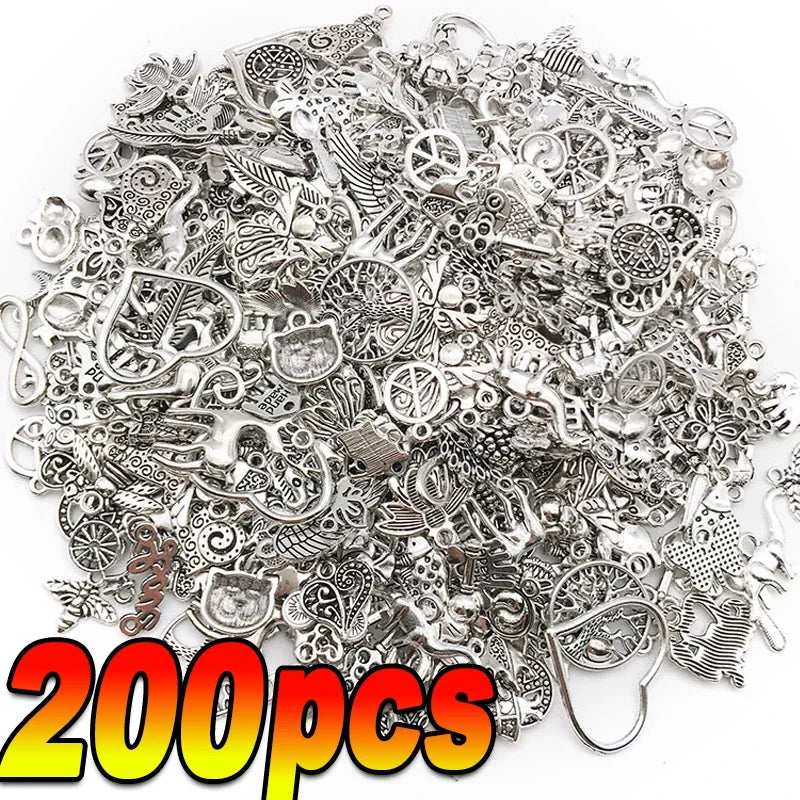 100-300pcs Tibetan Silver Mixed Pendant Animals Charms Beads for Jewelry Making Bracelet Earrings Necklace DIY Craft Art Charms