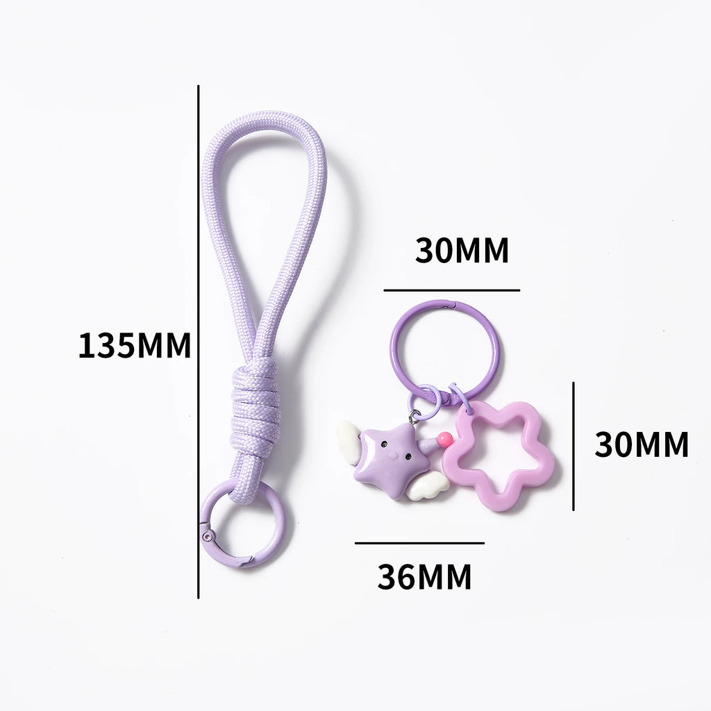 1pcs Multicolor Star Keyring Lobster Clasp Hooks, Jewelry DIY