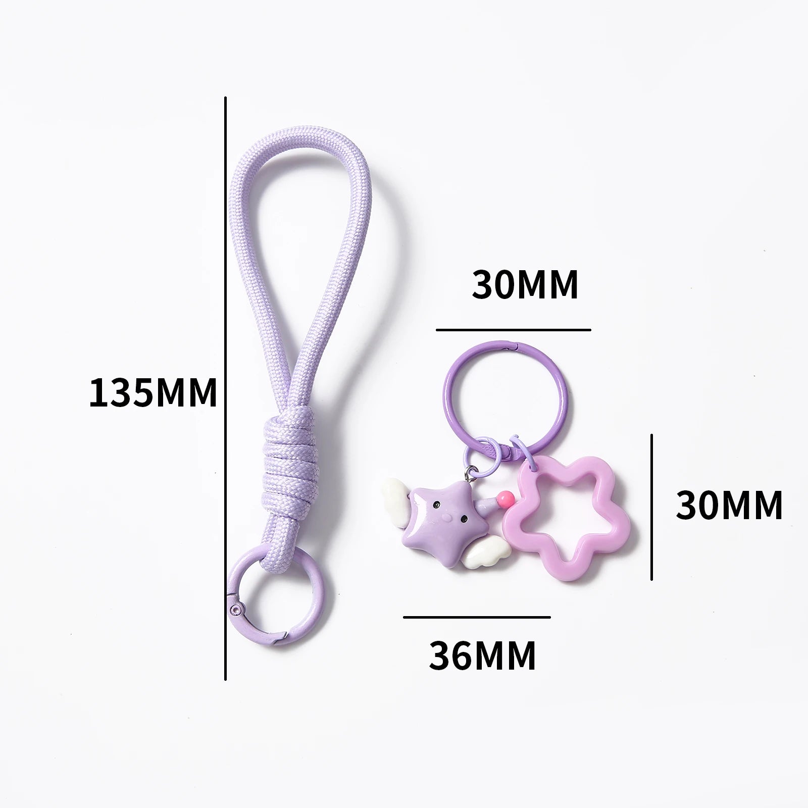 1pcs Multicolor Star Keyring Lobster Clasp Hooks, Jewelry DIY