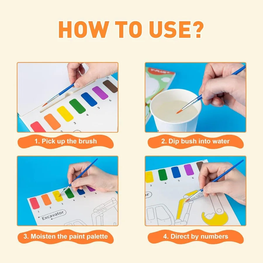 Interactive Watercolor Painting Books for Toddlers Fun Toys