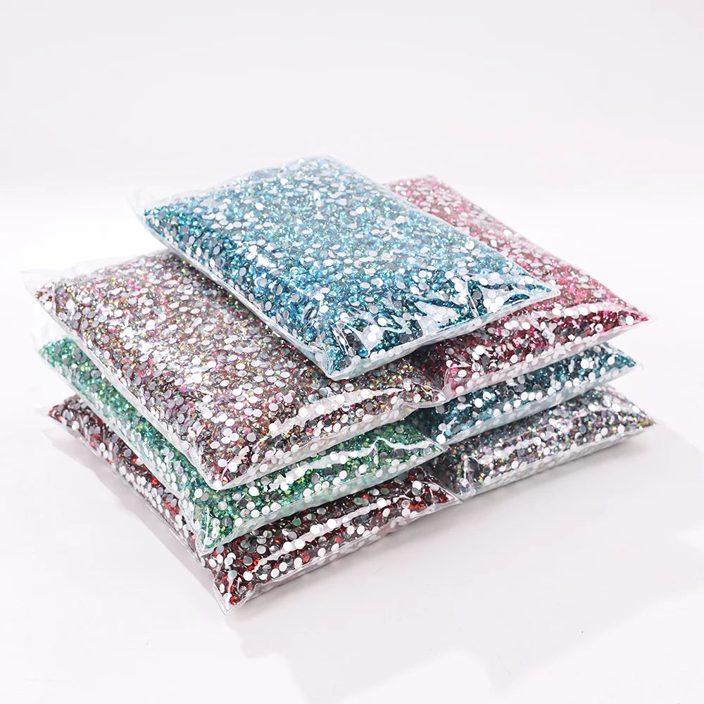 Big Package 2-6mm Resin Non Rhinestones Bulk Wholesale, Plastic Crystals Nail DIY